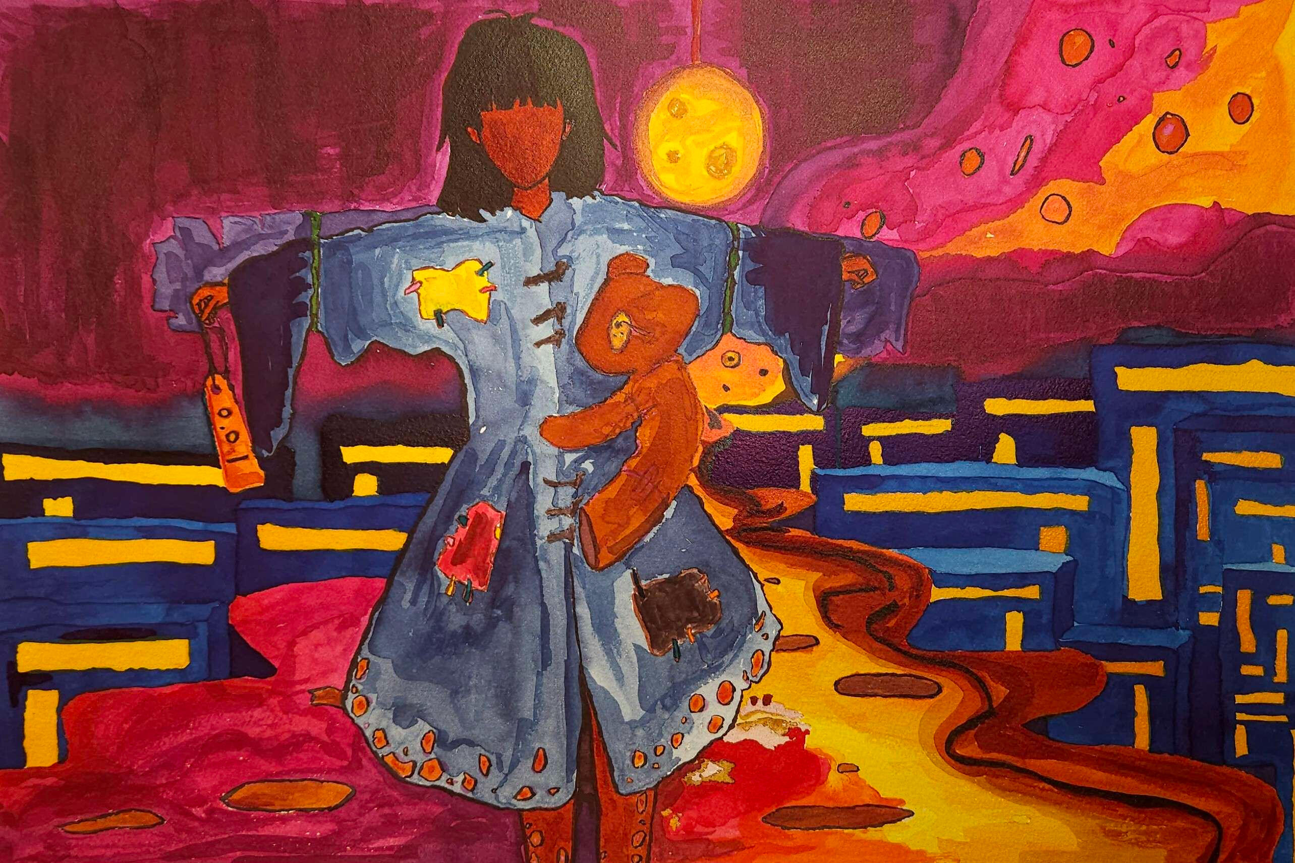 **^Teddy Bear^**\n~Oil on canvas board , 2026~